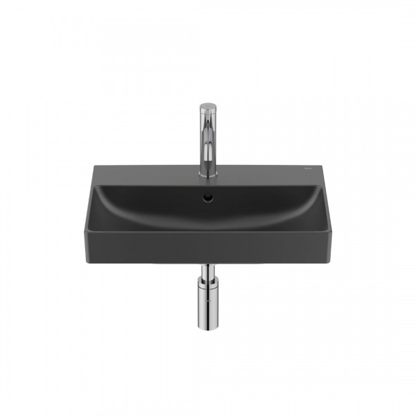 Roca Ona Compacto umywalka 55x36 cm ścienna prostokątna czarny mat A327683080