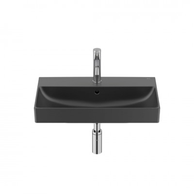 Roca Ona Compacto umywalka 60x36 cm ścienna prostokątna czarny mat A327684080
