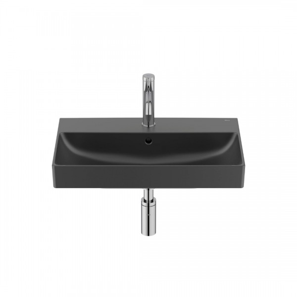 Roca Ona Compacto umywalka 60x36 cm ścienna prostokątna czarny mat A327684080
