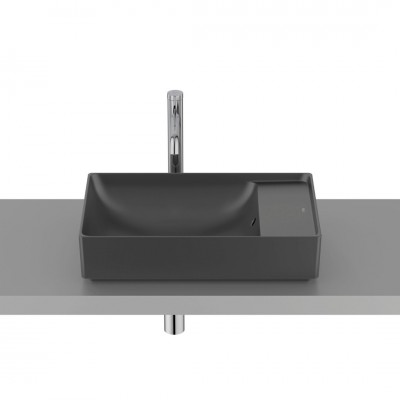 Roca Ona umywalka 55x34,5 cm nablatowa prostokątna czarny mat A32768C080
