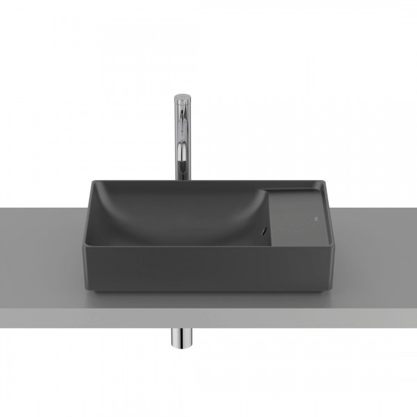 Roca Ona umywalka 55x34,5 cm nablatowa prostokątna czarny mat A32768C080