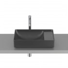 Roca Ona umywalka 55x34,5 cm nablatowa prostokątna czarny mat A32768C080