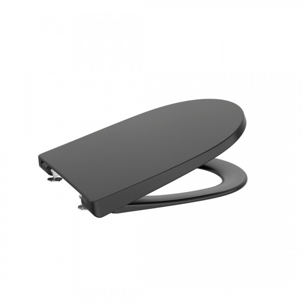 Roca Ona Compacto deska WC wolnoopadająca Supralit® czarny mat A801E22081