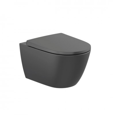 Roca Ona miska WC wisząca Rimless czarny mat A346687080 Roca Ona miska WC wisząca Rimless czarny mat A346687080