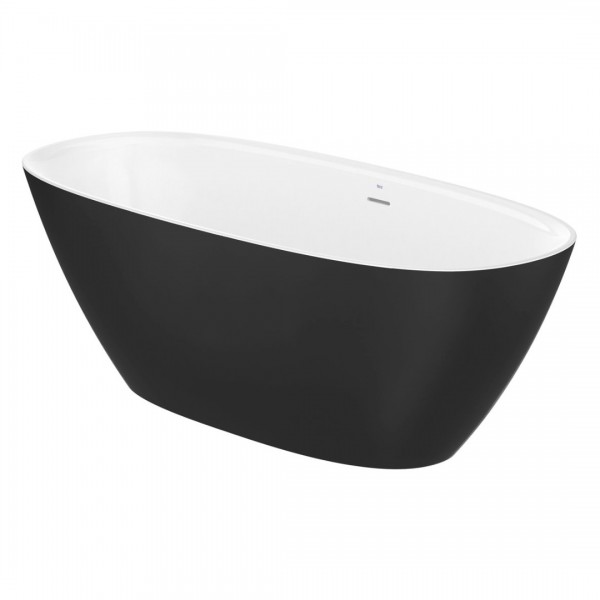 Roca Ariane wanna wolnostojąca 165x75 cm czarny mat/biały A2484700K0