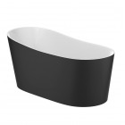 Roca Maui Raund wanna wolnostojąca 150x70 cm czarny mat/biały połysk A2484990K0