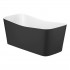 Roca Maui Square wanna wolnostojąca 155x70 cm czarny mat/biały połysk A2485020K0