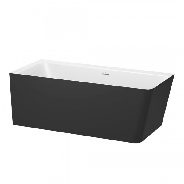 Roca Ona wanna wolnostojąca narożna 160x70 cm lewa czarny mat/biały połysk A2486290K0