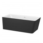 Roca Ona wanna wolnostojąca narożna 160x70 cm lewa czarny mat/biały połysk A2486290K0