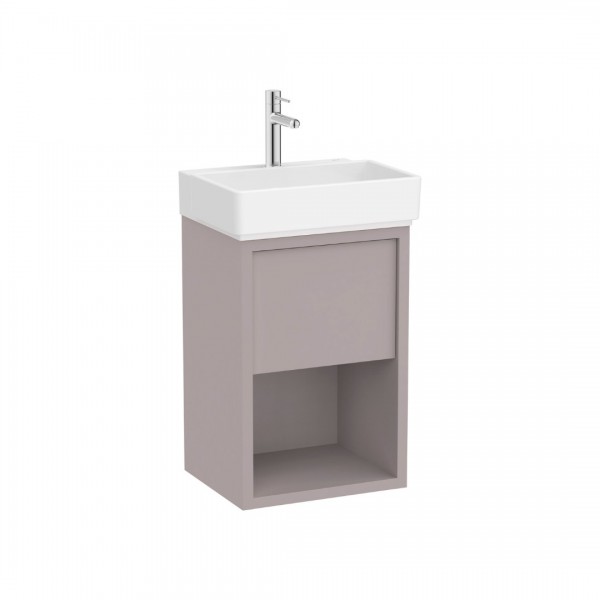 Roca Tura Unik zestaw łazienkowy 45 cm umywalka z szafką szlachetny szary A852023559