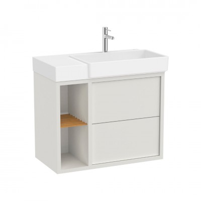 Roca Tura Unik zestaw łazienkowy 80 cm umywalka z szafką prawa biały mat A852027558