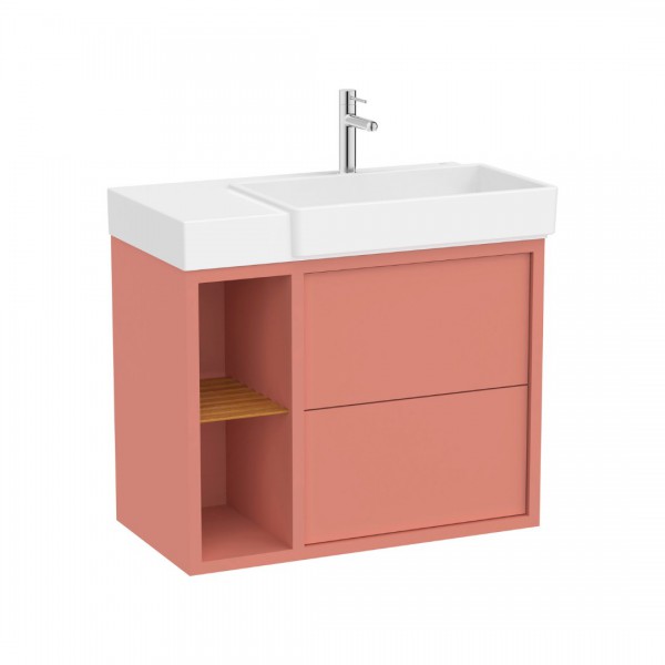 Roca Tura Unik zestaw łazienkowy 80 cm umywalka z szafką prawa terakota A852027560