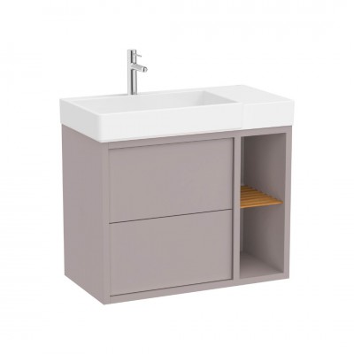 Roca Tura Unik zestaw łazienkowy 80 cm umywalka z szafką lewa szlachetny szary A852028559