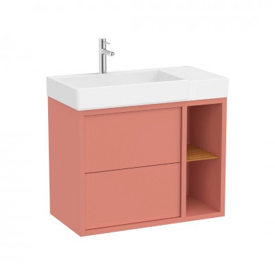 Roca Tura Unik zestaw łazienkowy 80 cm umywalka z szafką lewa terakota A852028560