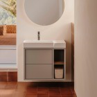 Roca Tura Unik zestaw łazienkowy 80 cm umywalka z szafką lewa szlachetny szary A852028559