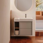 Roca Tura Unik zestaw łazienkowy 80 cm umywalka z szafką prawa szlachetny szary A852027559