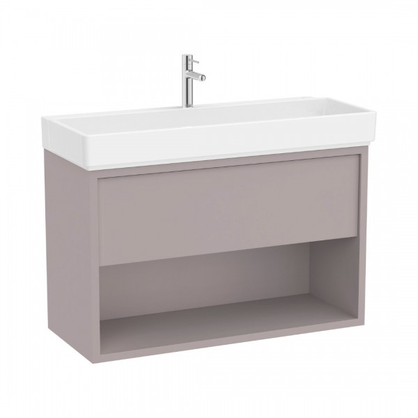 Roca Tura Unik zestaw łazienkowy 100 cm umywalka z szafką szlachetny szary A852037559