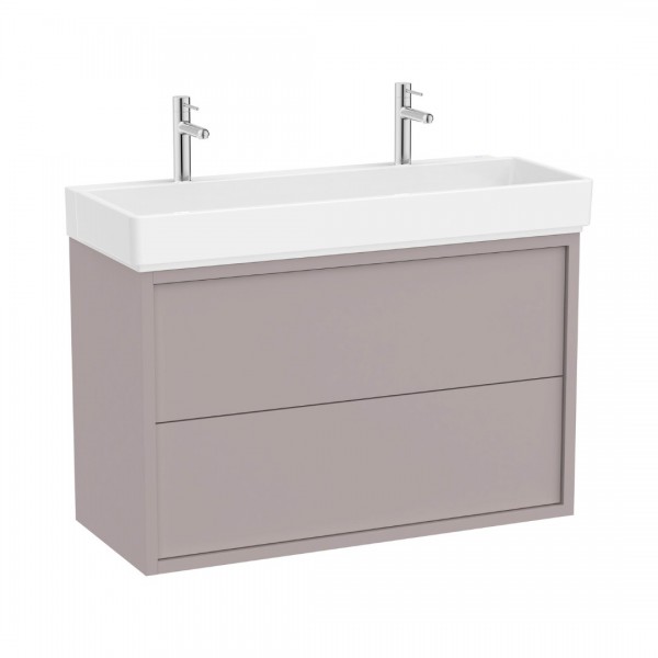 Roca Tura Unik zestaw łazienkowy 100 cm umywalka z szafką szlachetny szary A852036559