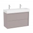 Roca Tura Unik zestaw łazienkowy 100 cm umywalka z szafką szlachetny szary A852036559