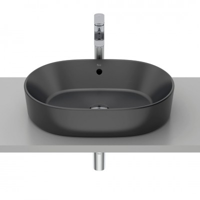 Roca Gap umywalka nablatowa owalna 55x39 cm czarny mat A3270Y1080