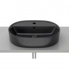 Roca Gap umywalka nablatowa owalna 55x40 cm czarny mat A3270Y0080