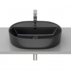 Roca Gap umywalka nablatowa owalna 55x40 cm czarny mat A3270Y0080