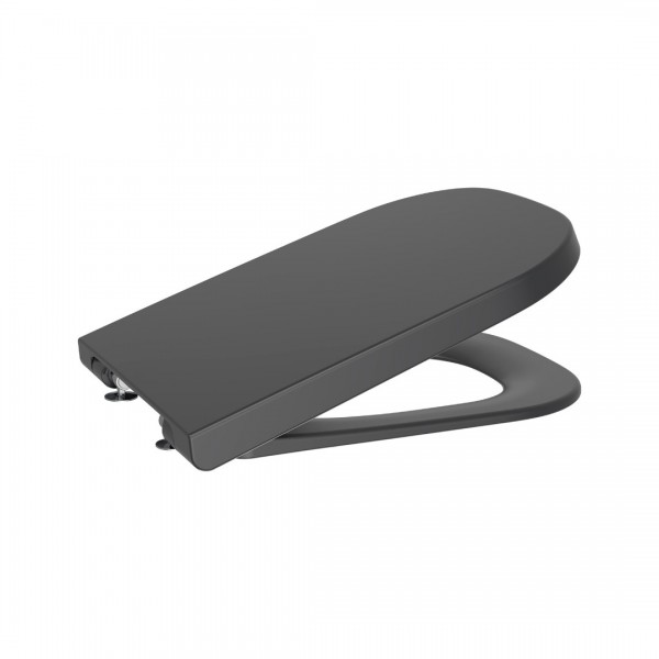 Roca Gap Square deska WC wolnoopadająca Supralit® czarny mat A80147208B