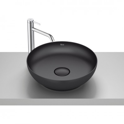 Roca Bol umywalka nablatowa okrągła 42,5 cm czarny mat A32787M080