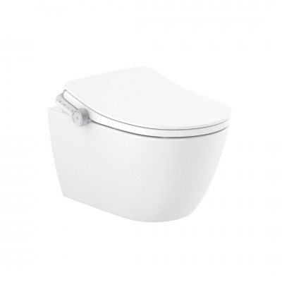 Roca Ona In-Wash miska WC wisząca Rimless z deską myjącą biała Supraglaze® A803150S01