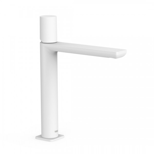 Tres Loft Tres bateria umywalkowa stojąca wysoka biały mat 20020304BM
