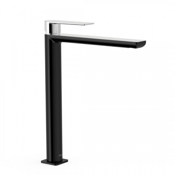 Tres Loft Tres bateria umywalkowa stojąca wysoka czarny/chrom 20020305NE