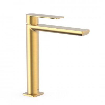 Tres Loft Tres bateria umywalkowa stojąca wysoka złoty mat 20020303OM