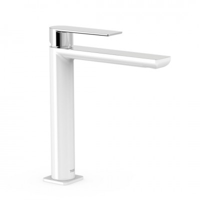 Tres Loft Tres bateria umywalkowa stojąca wysoka biały/chrom 20020303BL