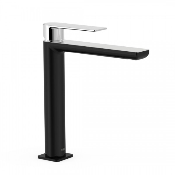 Tres Loft Tres bateria umywalkowa stojąca wysoka czarny/chrom 20020303NE