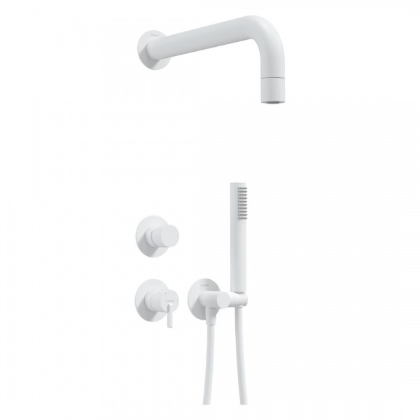 Deante Silia zestaw prysznicowy podtynkowy biały mat NQS_A9XK