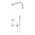 Deante Silia zestaw prysznicowy podtynkowy biały mat NQS_A9XK