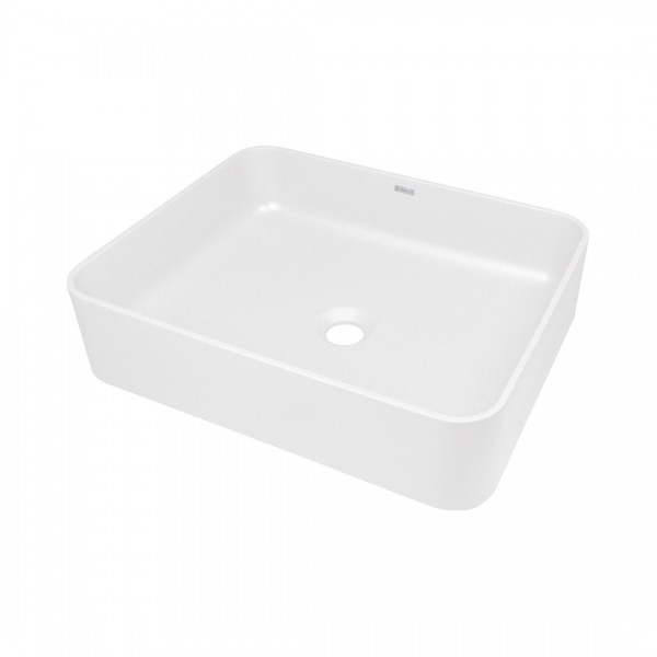 Deante Temisto umywalka nablatowa 50x40 cm alabaster CQT_AU5S