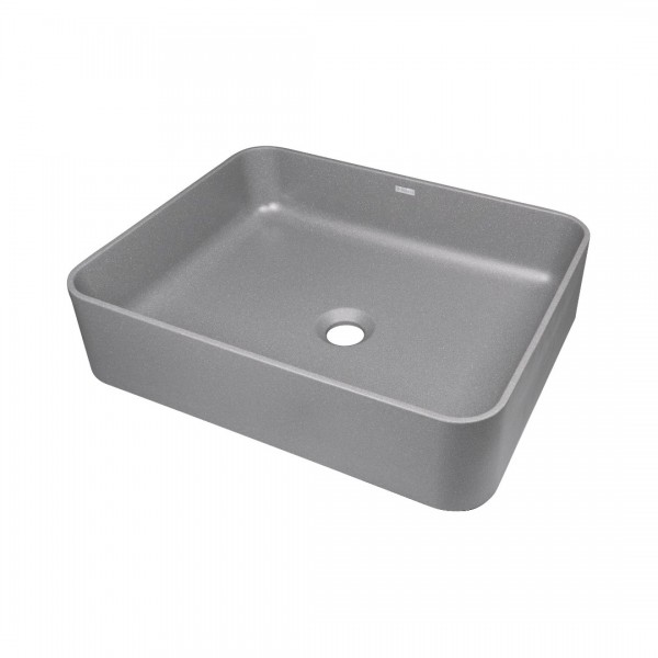 Deante Temisto umywalka nablatowa 50x40 cm szary metalik CQT_SU5S