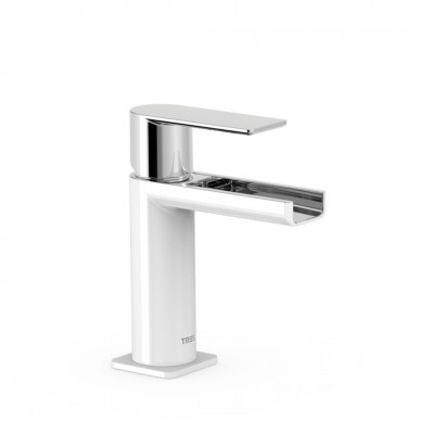 Tres Loft Tres bateria umywalkowa stojąca biały/chrom 20011001BL