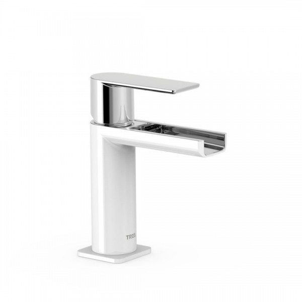 Tres Loft Tres bateria umywalkowa stojąca biały/chrom 20011001BL