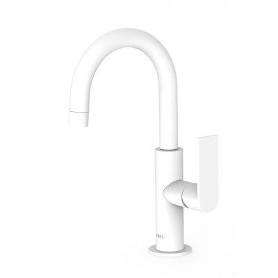 Tres Loft Tres bateria umywalkowa stojąca biały mat 20020504BM