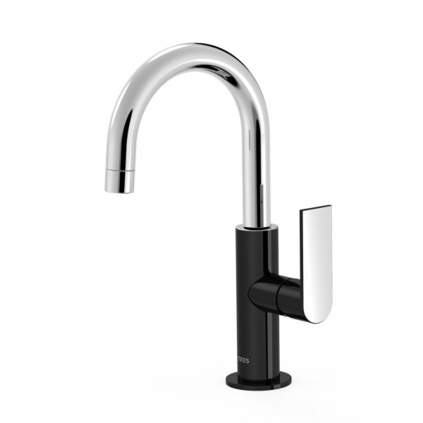 Tres Loft Tres bateria umywalkowa stojąca czarny/chrom 20020504NE