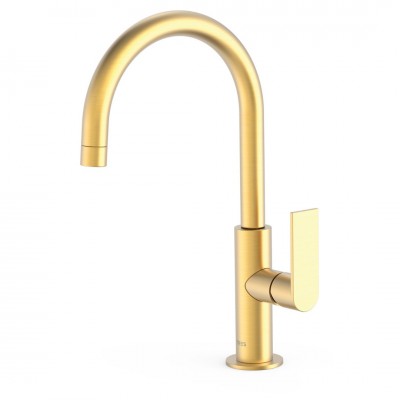 Tres Loft Tres bateria umywalkowa stojąca wysoka złoty mat 20020505OM