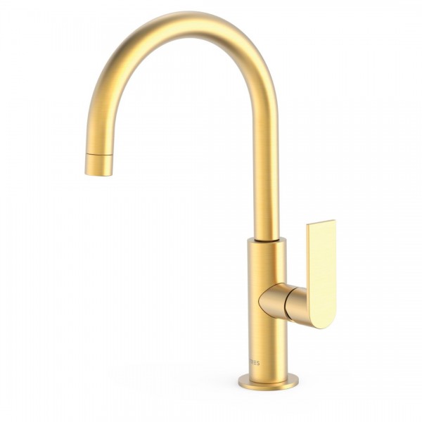 Tres Loft Tres bateria umywalkowa stojąca wysoka złoty mat 20020505OM