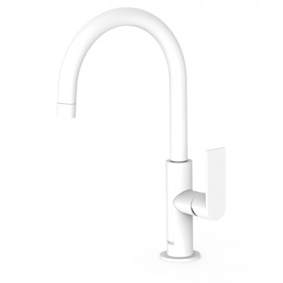 Tres Loft Tres bateria umywalkowa stojąca wysoka biały mat 20020505BM