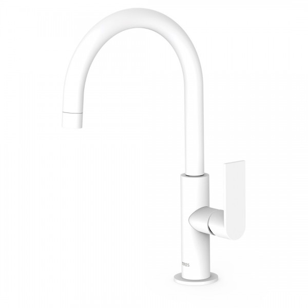 Tres Loft Tres bateria umywalkowa stojąca wysoka biały mat 20020505BM