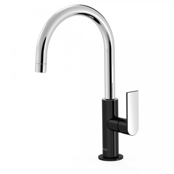 Tres Loft Tres bateria umywalkowa stojąca wysoka czarny/chrom 20020505NE