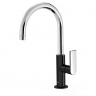 Tres Loft Tres bateria umywalkowa stojąca wysoka czarny/chrom 20020505NE