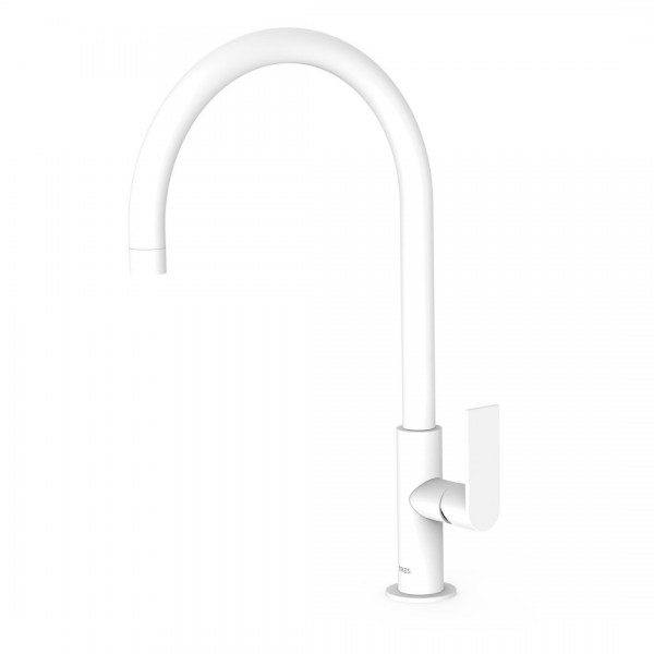 Tres Loft Tres bateria umywalkowa stojąca wysoka biały mat 20020506BM