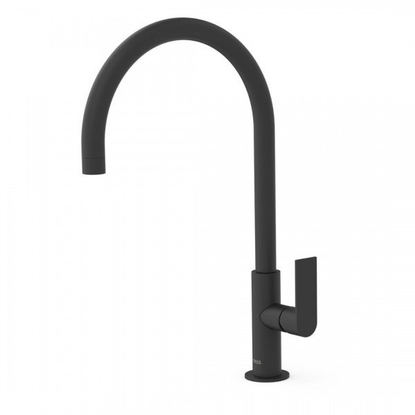 Tres Loft Tres bateria umywalkowa stojąca wysoka czarny mat 20020506NM